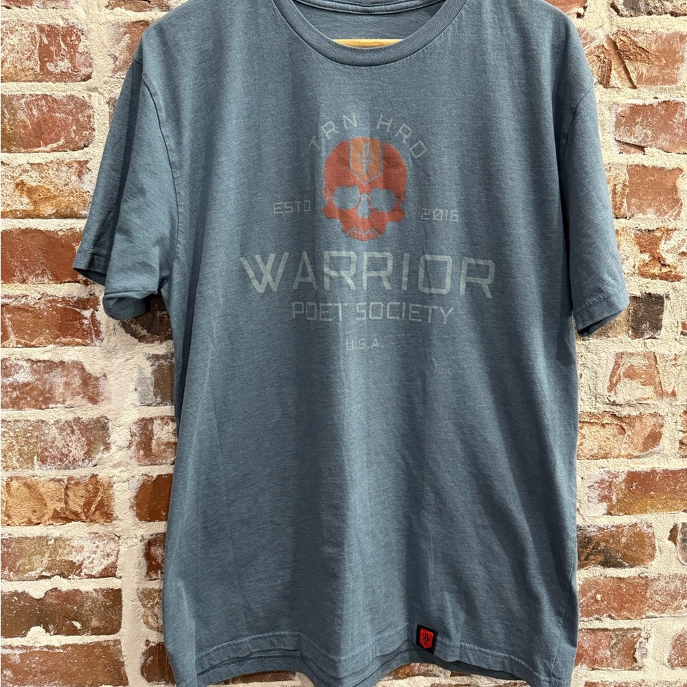 Mens Warrior Poet Society skull t shirt